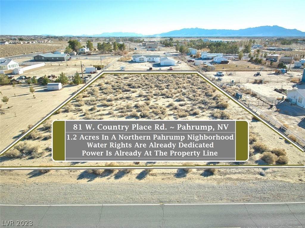 1. Land at 81 W Country Place Road Pahrump, Nevada 89060 United States