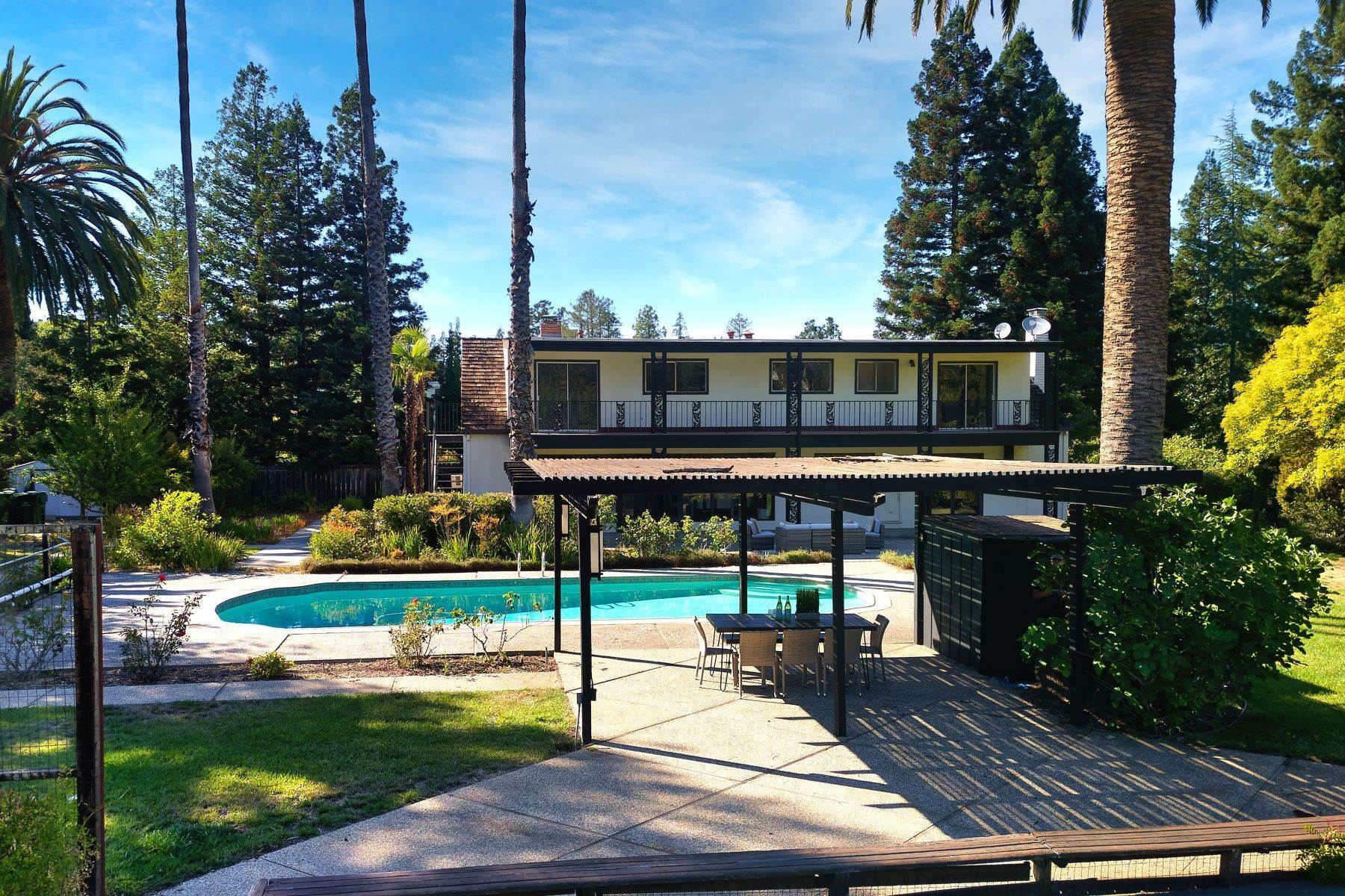 Single Family Homes for Sale at Mid-century Estate l West Atherton 53 Mandarin Way Atherton, California 94027 United States